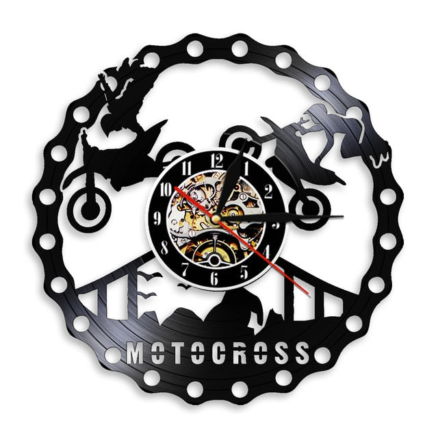 Motocross Dirt bike Design Modern Wall Clock