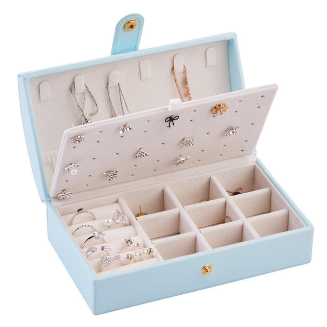 Arched Portable 2 Layer Jewelry Box Organizer