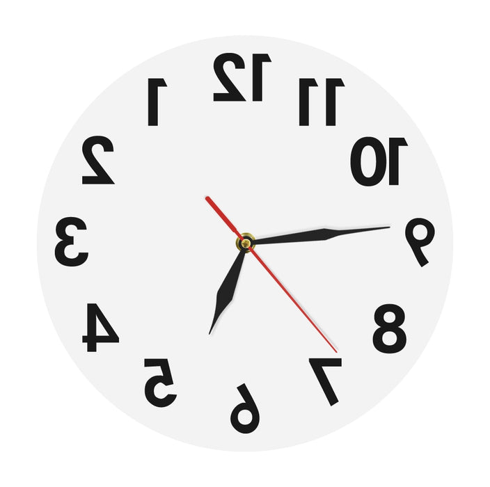 Decorative Inverted Numbers Modern Wall Clock