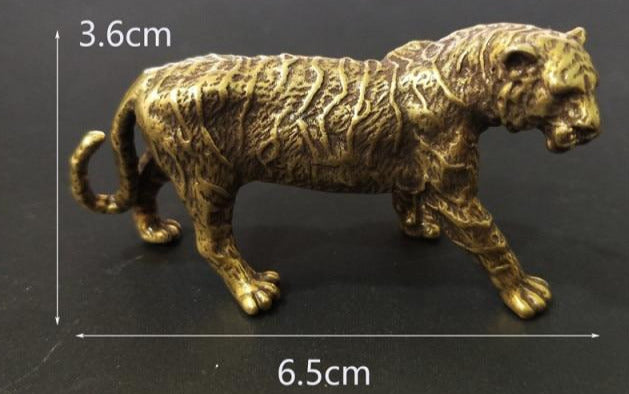 Vintage Bronze Tiger Figurine Design Home Desk Decoration