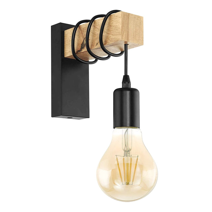 Elegant Wall Iron and Wood Lamp Wall Decoration