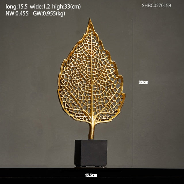 Resin Leaf Design Home Office Decor