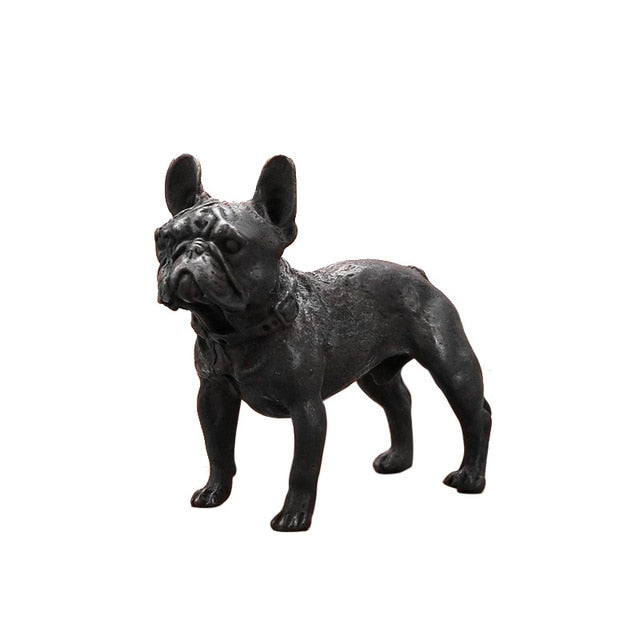 Cute Mini Bulldog Statue Home Desk Decoration