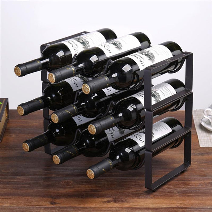 Vintage Wire Design Wine Rack Home Decor