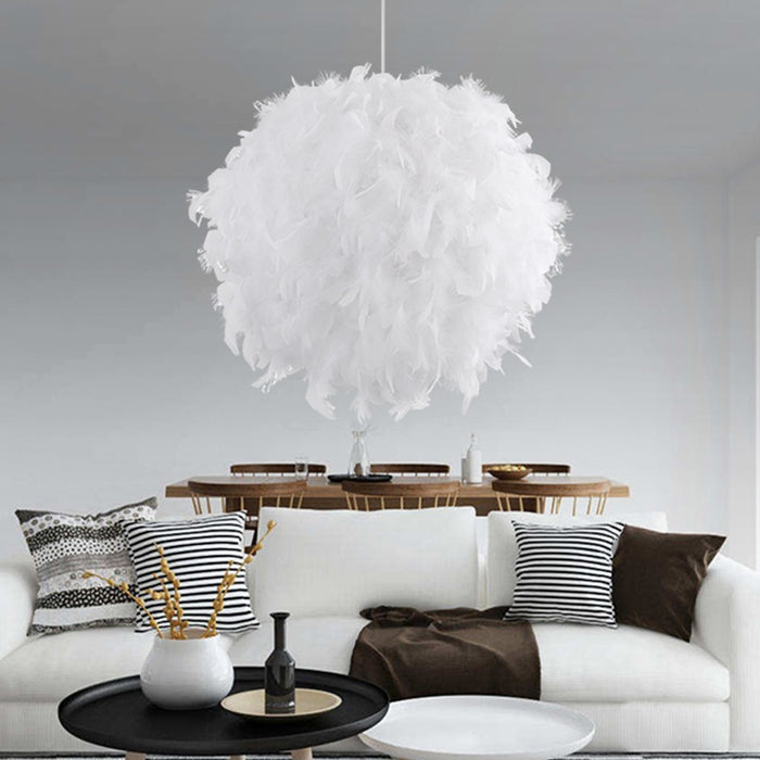 Ceiling Droplight Feather Modern Home Decoration