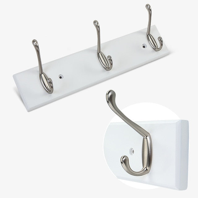 Metal Hook Bamboo Coat Rack Wall Organizer Decorations