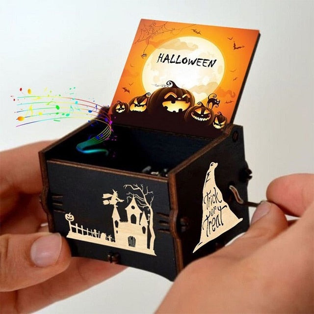 Nightmare Before Christmas Wood Carved Music Box