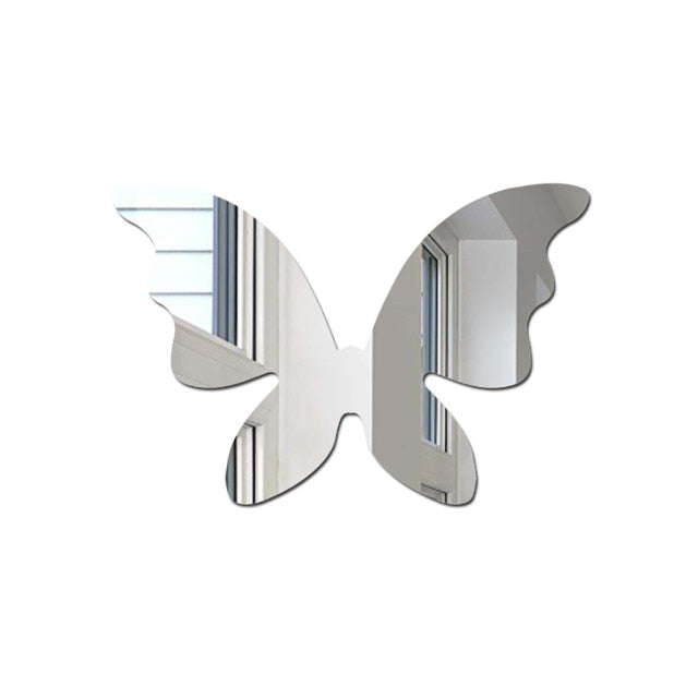 Butterfly Wing Shape Sticker Wall Mirror
