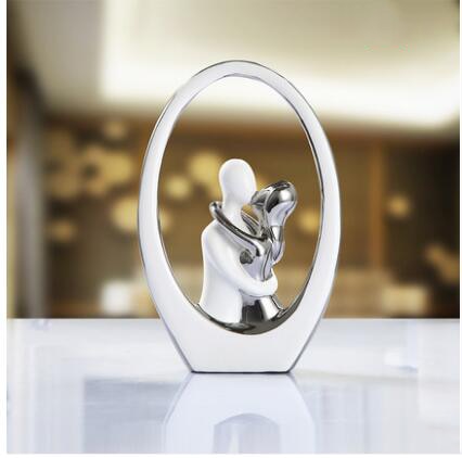 Ceramic Couple Figurine Home Office Decor