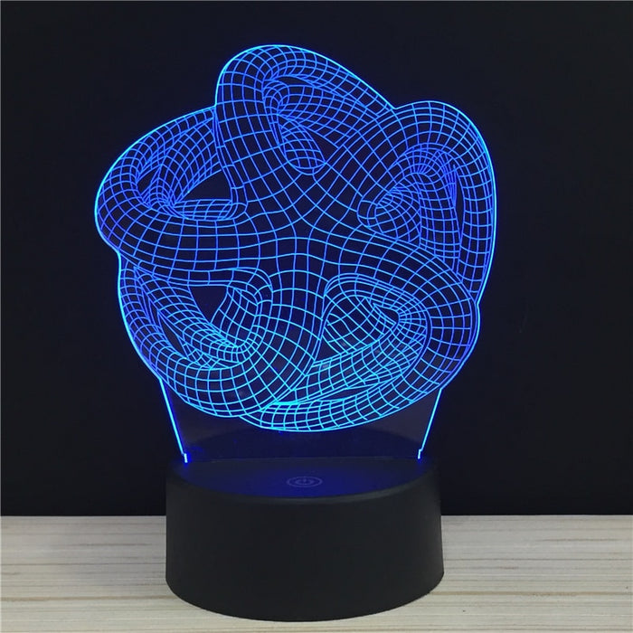 Space Art Acrylic 3D 7 Color Desk Light Home Decor
