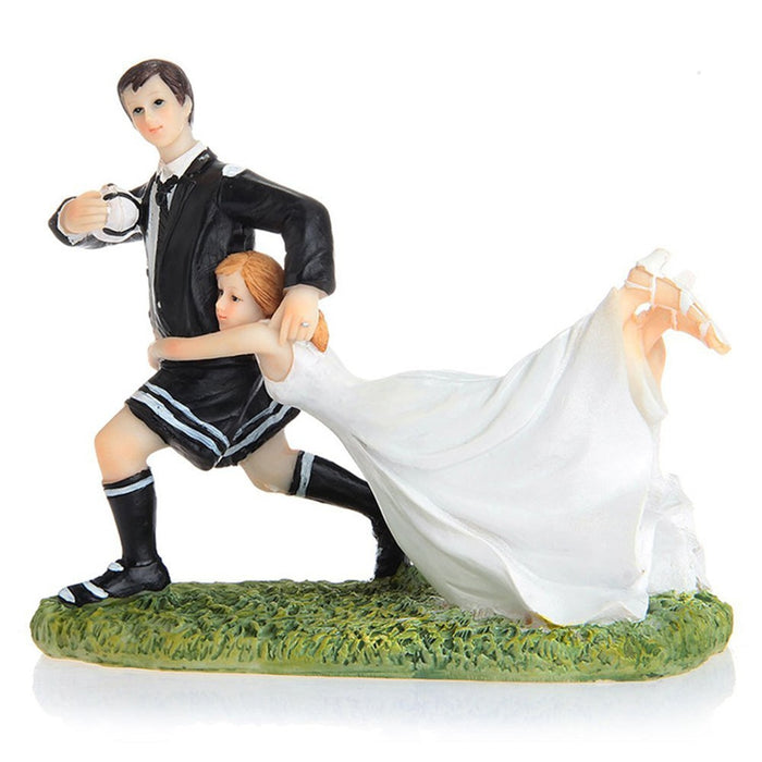 Cake Toppers Bride and Groom Funny Figurines Home Desk Decoration