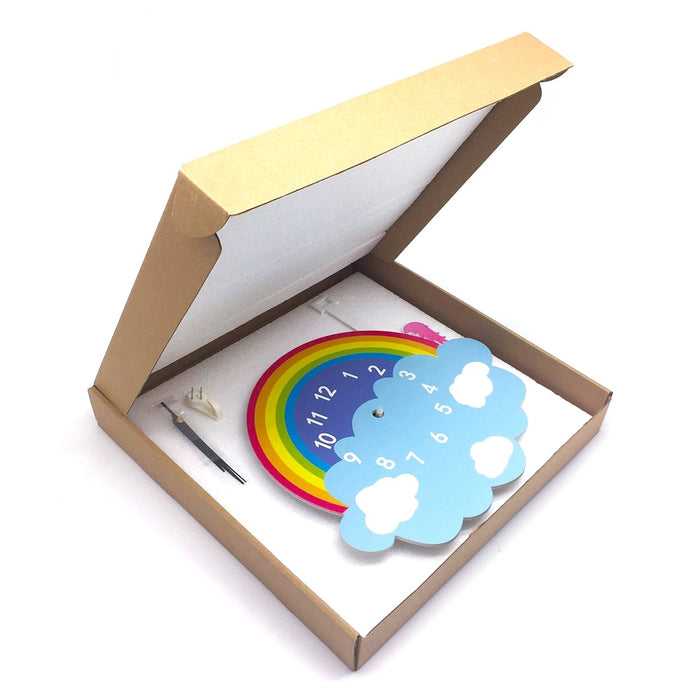 Cartoon Unicorn & Rainbow Pendulum Wall Clock