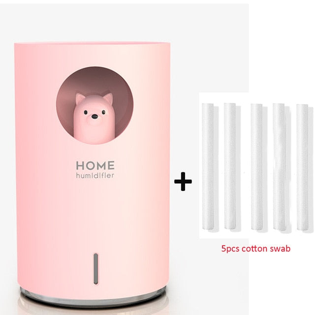 Cute Air Humidifier 700ML USB LED Mist Maker Home Wellness