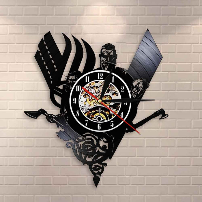 TV Series Vikings Vinyl Record Wall Clock