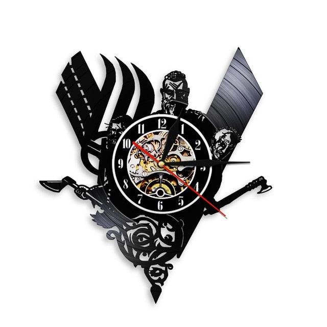 TV Series Vikings Vinyl Record Wall Clock