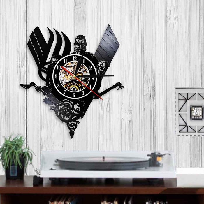 TV Series Vikings Vinyl Record Wall Clock