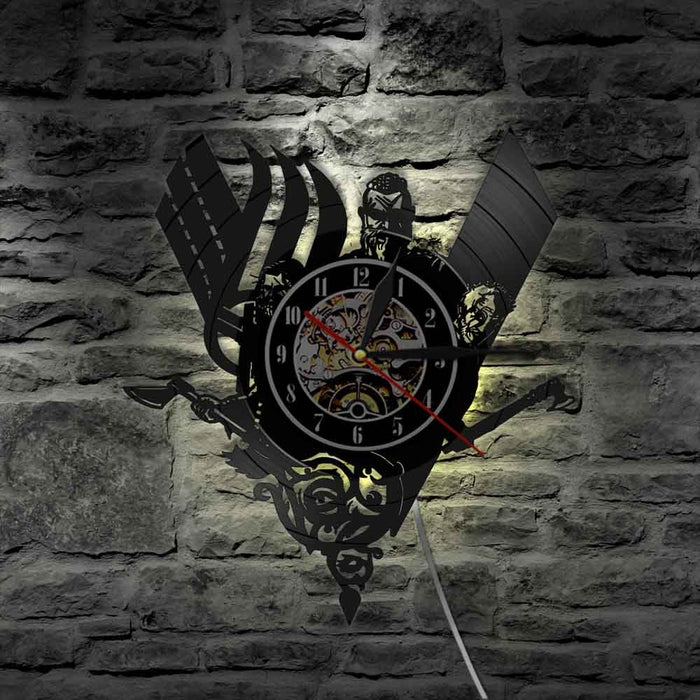 TV Series Vikings Vinyl Record Wall Clock