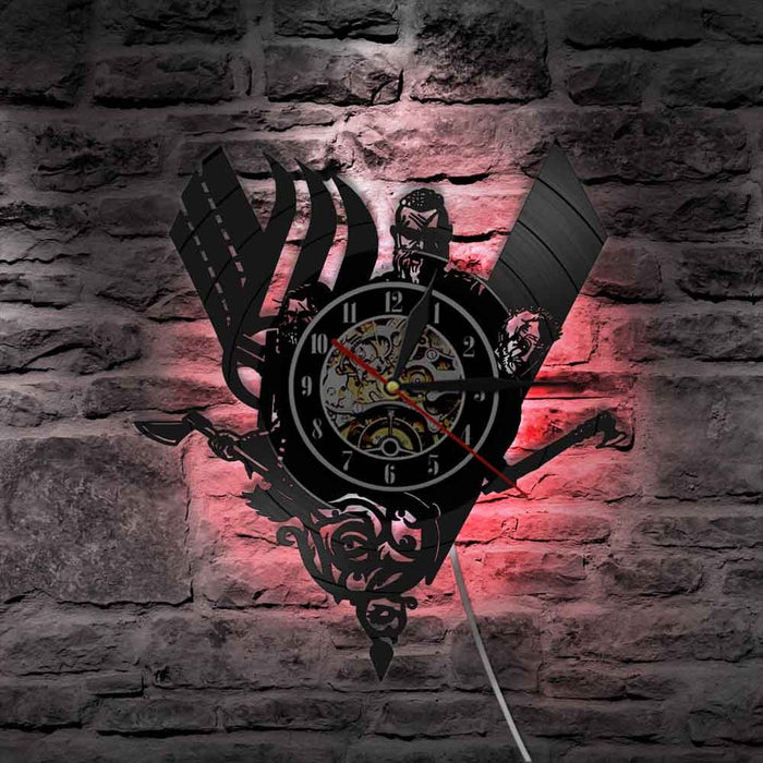 TV Series Vikings Vinyl Record Wall Clock