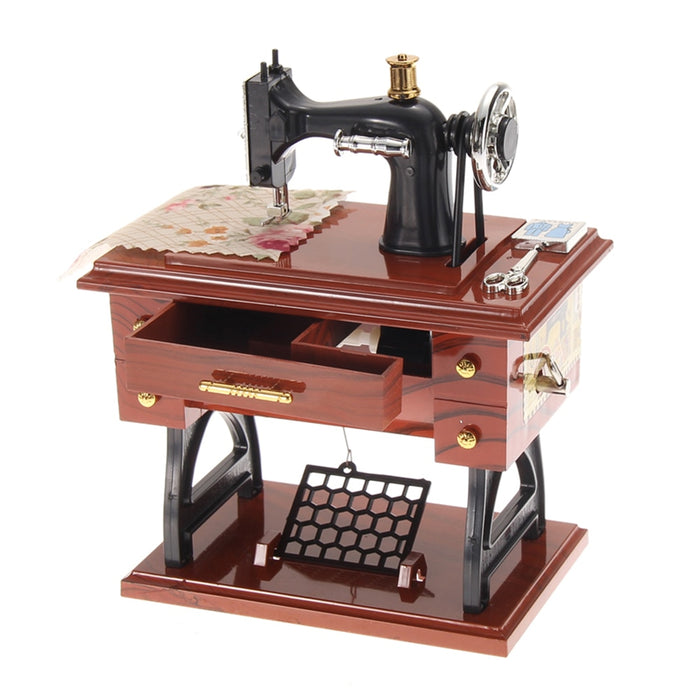 Old Model Sewing Machine Music Box Home Decor