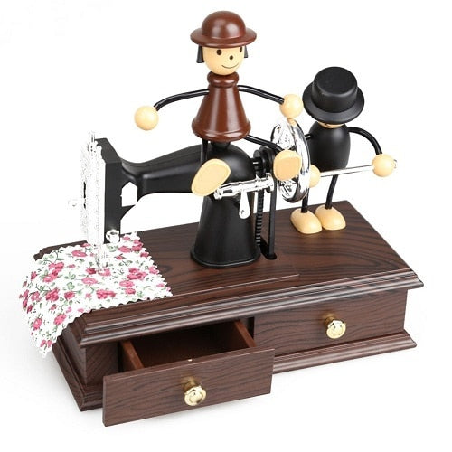 Old Model Sewing Machine Music Box Home Decor