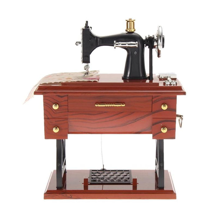 Old Model Sewing Machine Music Box Home Decor