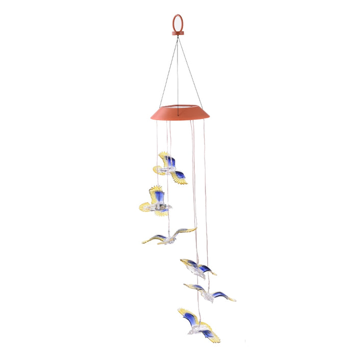 Solar Hummingbird Wind Chimes LED Outdoor Light