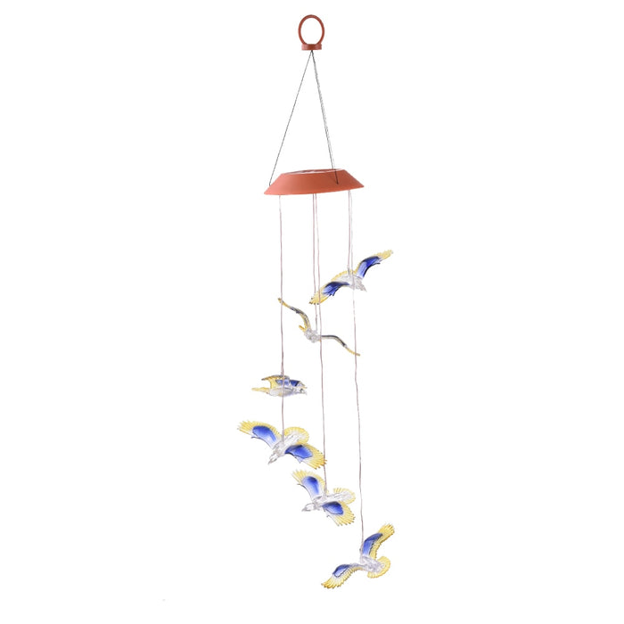 Solar Hummingbird Wind Chimes LED Outdoor Light