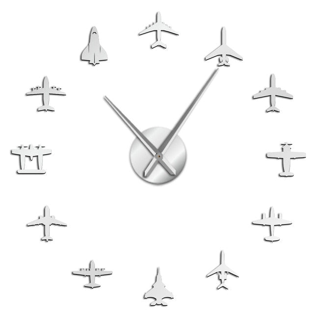 Fighter Plane Design Modern DIY Wall Clock