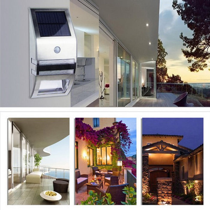 Solar LED PIR Motion Sensor Outdoor Light