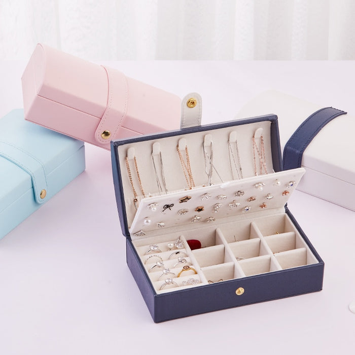 Arched Portable 2 Layer Jewelry Box Organizer