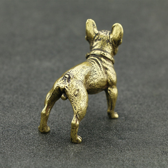 Cute Mini Bulldog Statue Home Desk Decoration