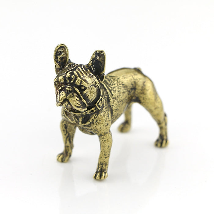 Cute Mini Bulldog Statue Home Desk Decoration
