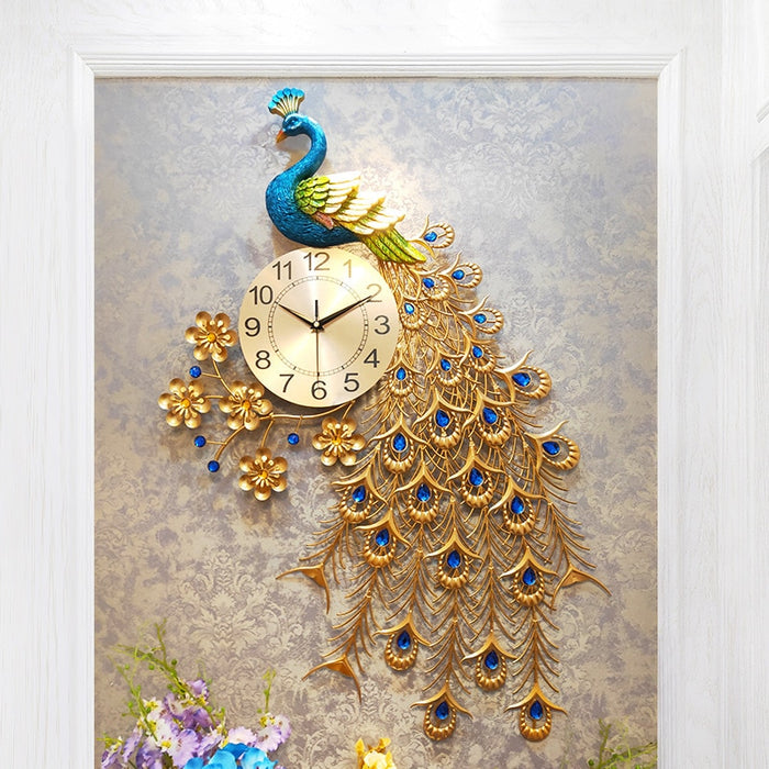 Decorative Peacock Design Wall Clock