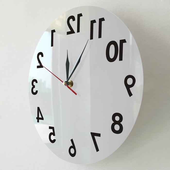 Decorative Inverted Numbers Modern Wall Clock