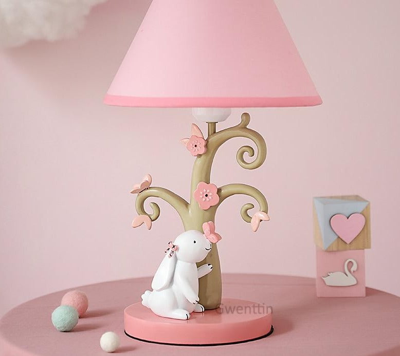 Pink Shade LED Rabbit Desk Light Home Decor