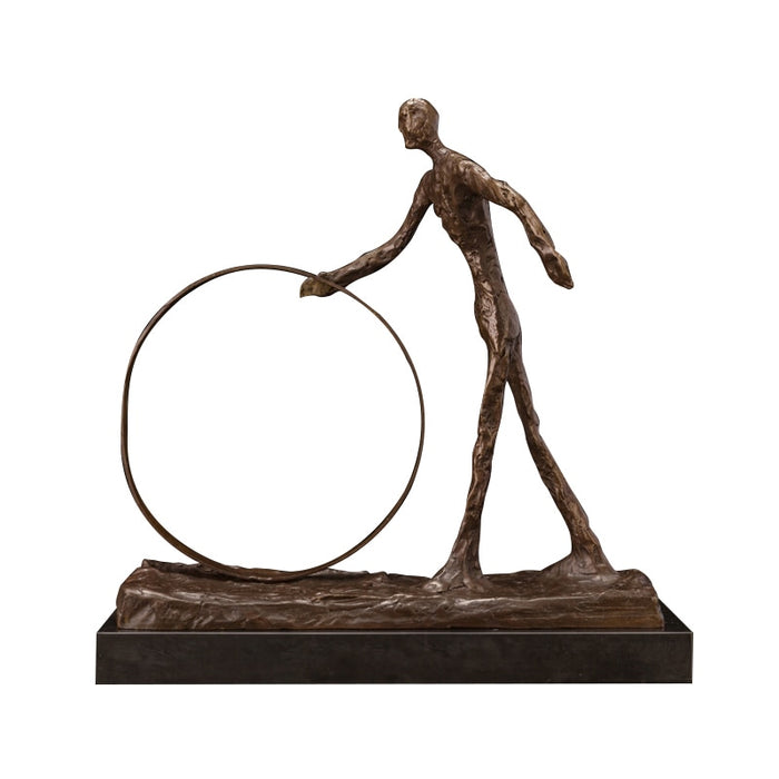 Giacometti's Human Bronze Sculpture Home Office Decor