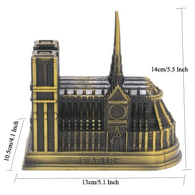 World Famous Notre Dame Cathedral Miniatures Home Desk Decoration