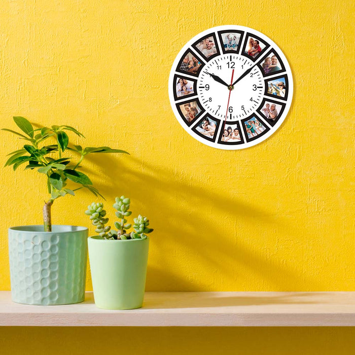 Unique Photo Frame Design Wall Clock