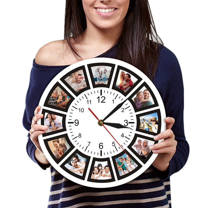 Unique Photo Frame Design Wall Clock