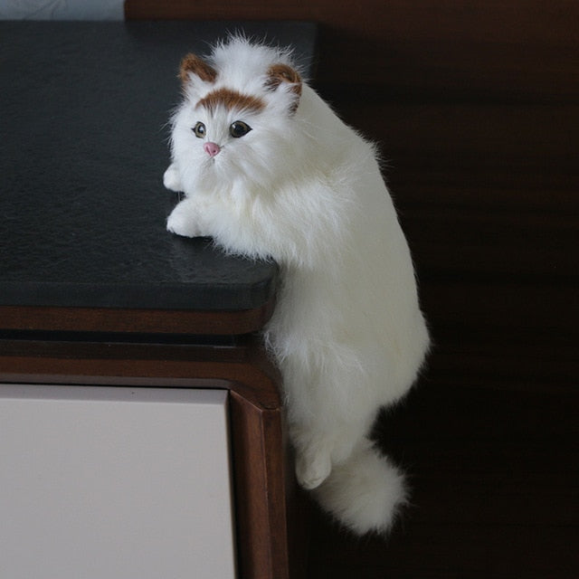 Cute Plush Cat Figurine Home Desk Decoration