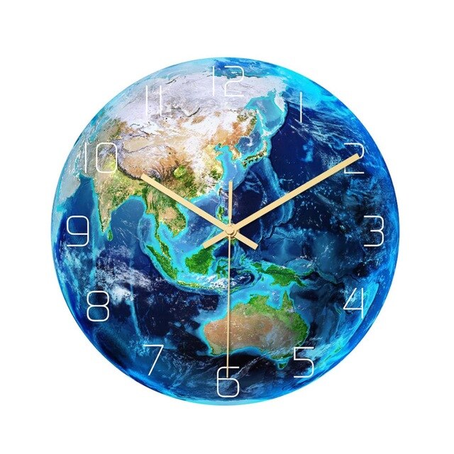 Luminous Earth Wall Clock
