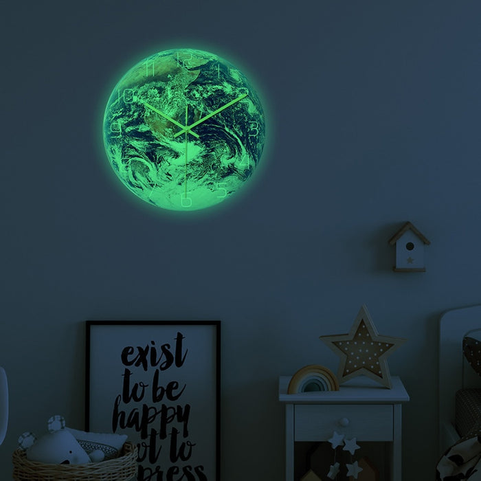 Luminous Earth Wall Clock