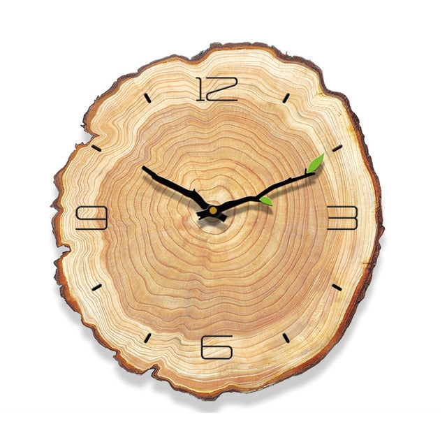 Wooden Heart Wood Design Wall Clock