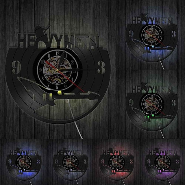 Heavy Metal Rockstar Vinyl Wall Clock