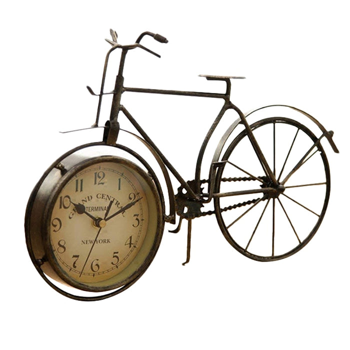 Vintage Iron Bicycle Design Decorative Table Clock