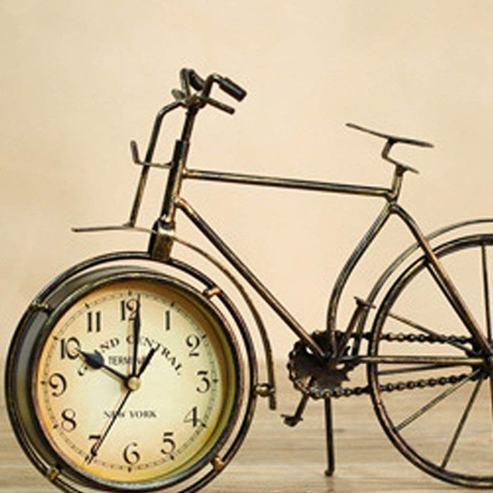 Vintage Iron Bicycle Design Decorative Table Clock
