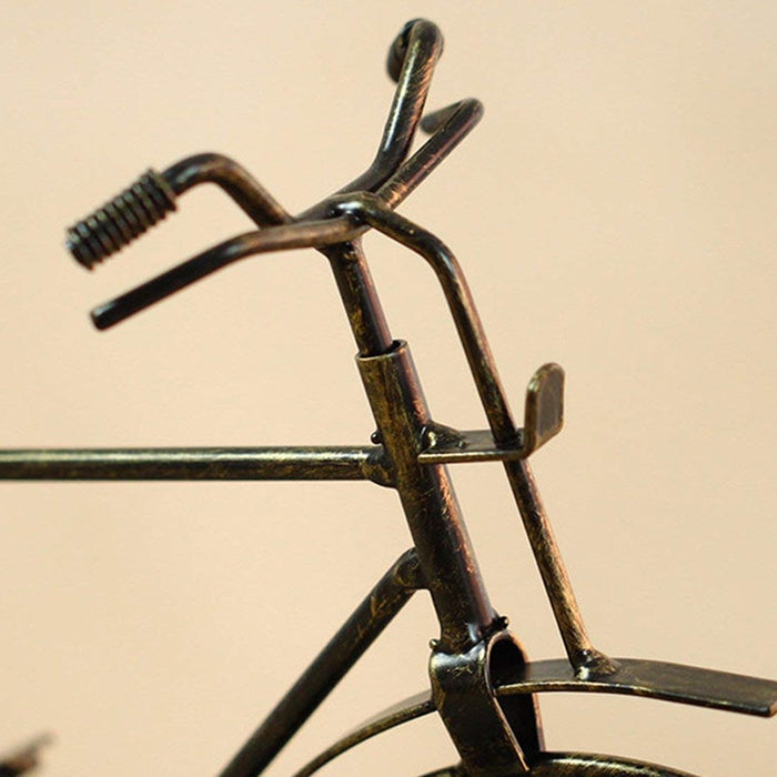 Vintage Iron Bicycle Design Decorative Table Clock