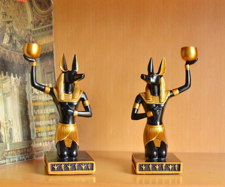 Resin Egyptian God Of Death ANUBIS Figurines Home Desk Decoration