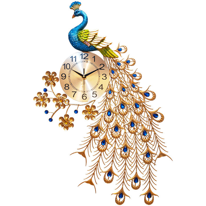 Decorative Peacock Design Wall Clock