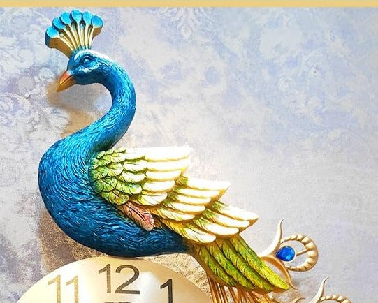 Decorative Peacock Design Wall Clock